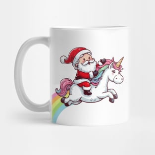 Santa Riding Unicorn Mug